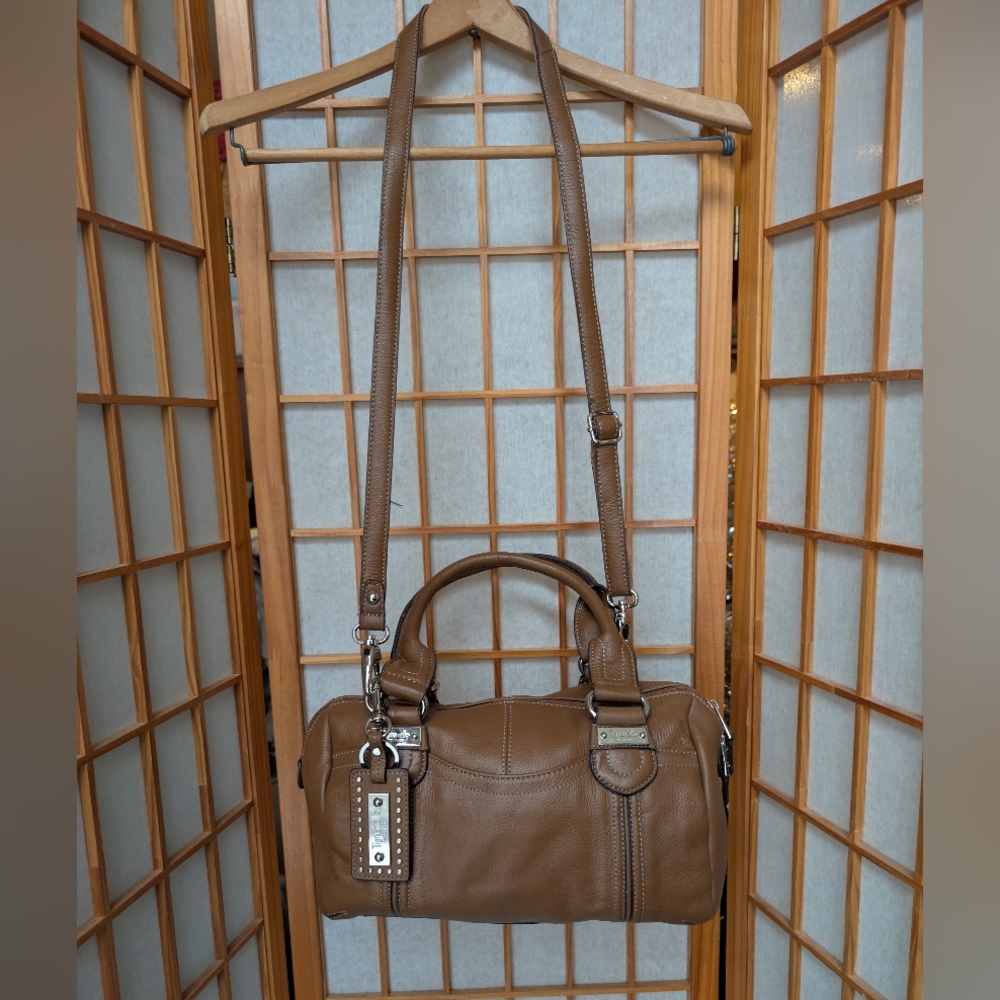 Italian Leather Brown Shoulder Crossbody Bag | Satchel by Tignanello *Imperfect - Picture 2 of 15